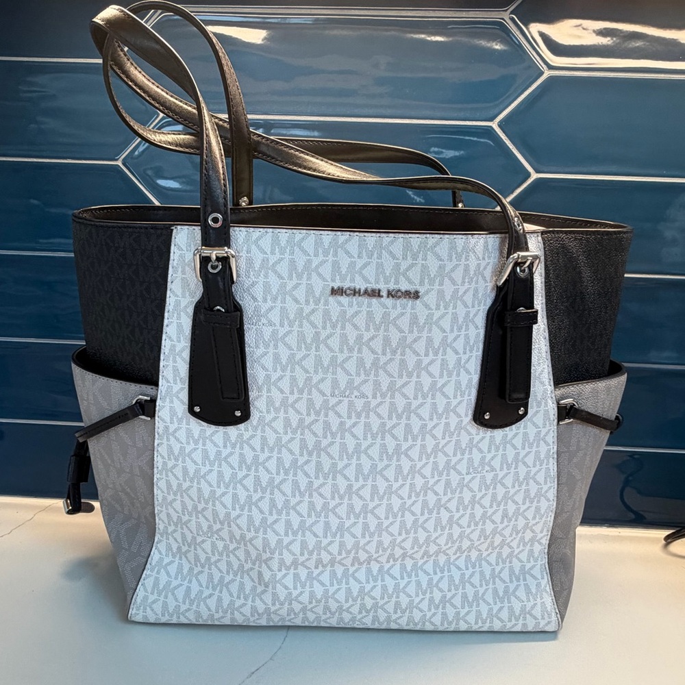 Michael Kors Monogram Black and Gray Tote